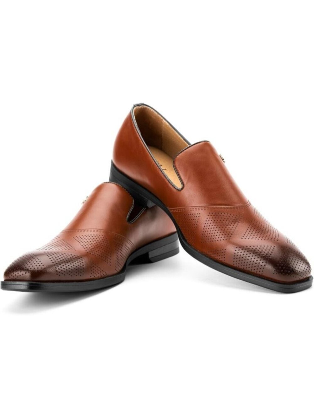 Men's Brown Pu Leather Tassel Slip On Loafers Formal Events Dress Shoes